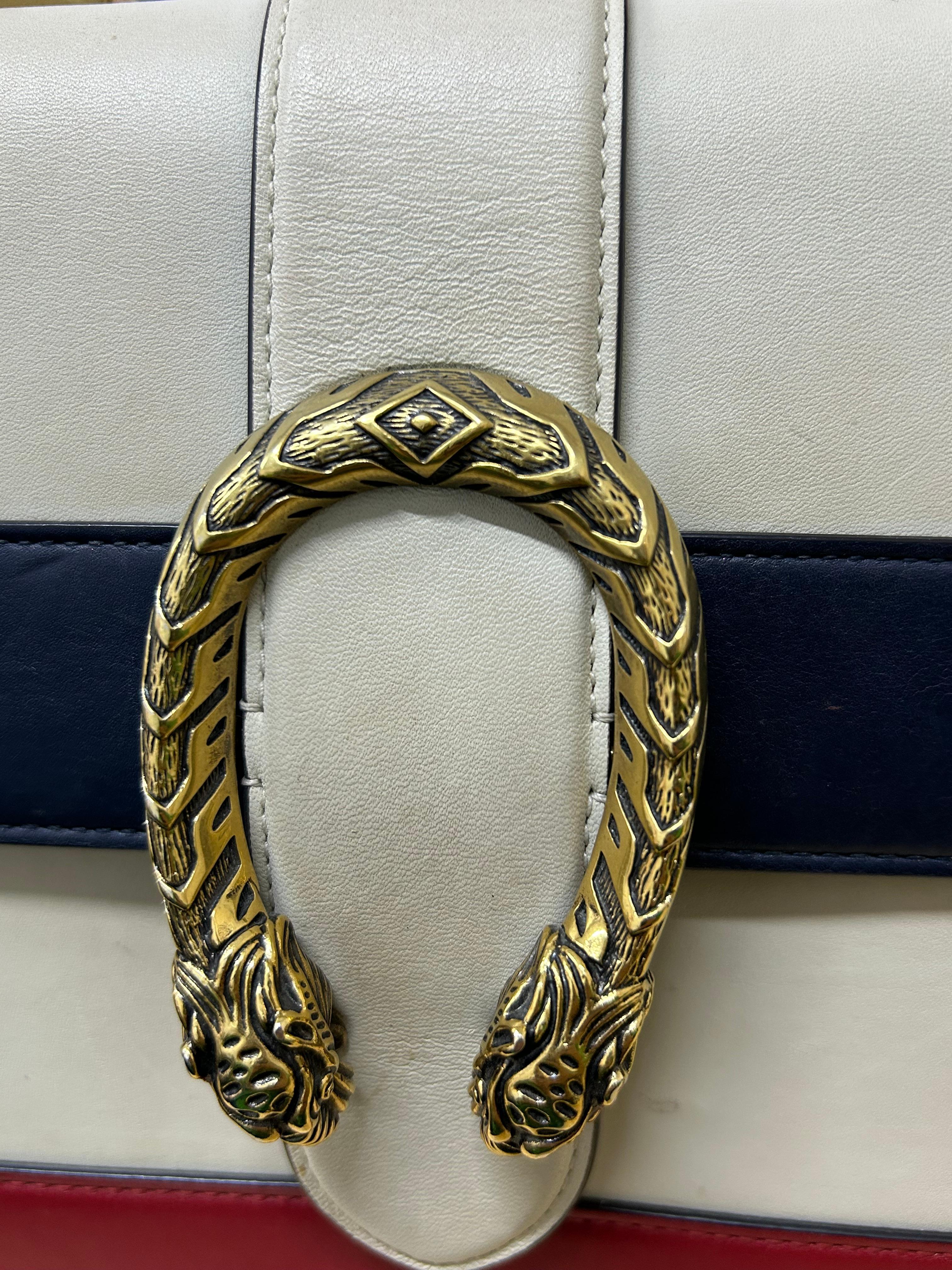 Gucci Tricolor Dionysus Bamboo Top Handle Bag For Sale 9