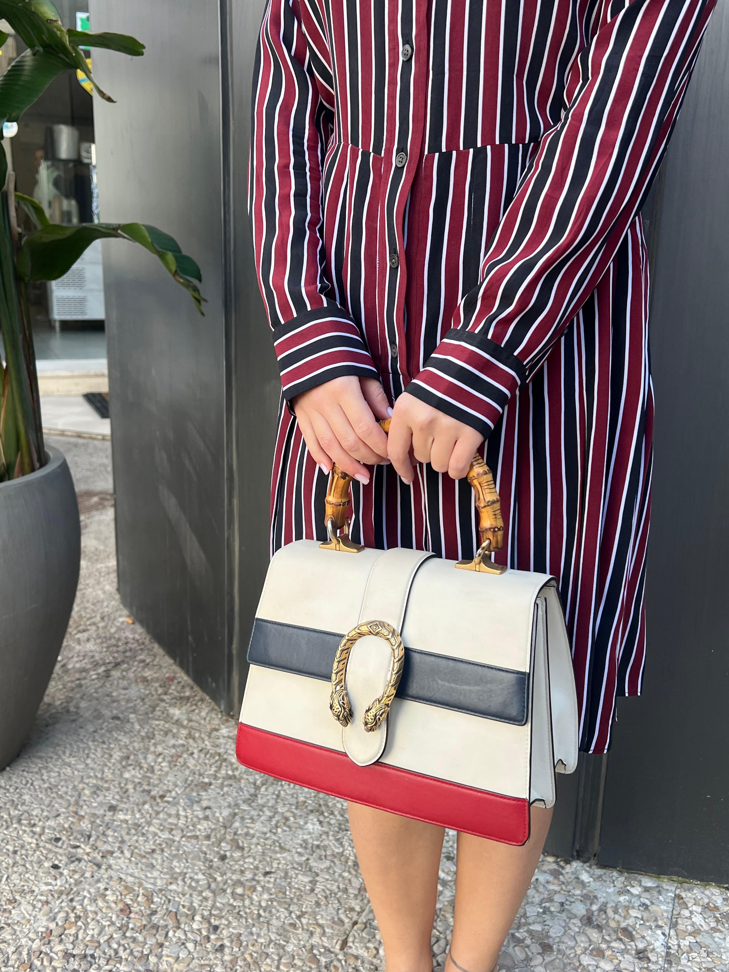 Gucci Tricolor Dionysus Bamboo Top Handle Bag For Sale 15