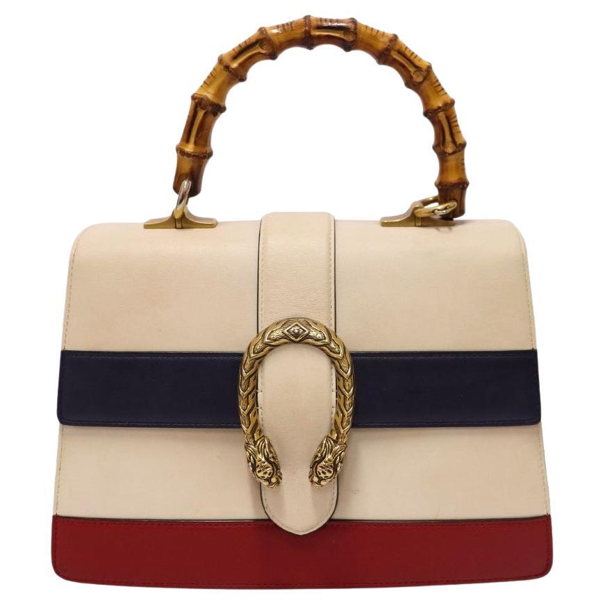 Gucci Tricolor Dionysus Bamboo Top Handle Bag For Sale