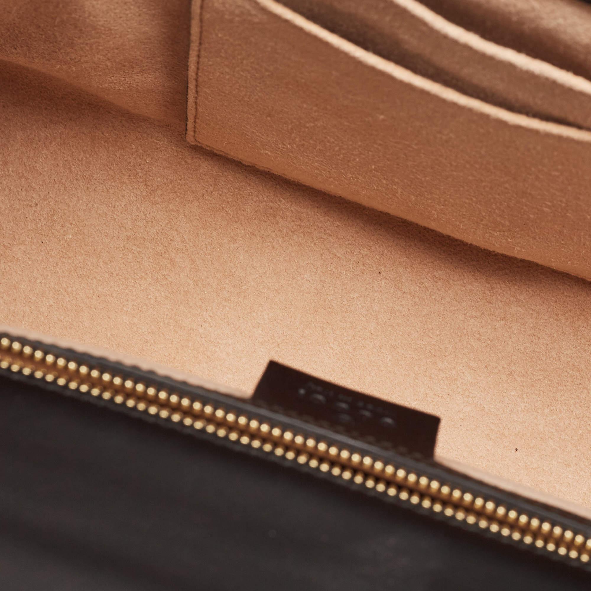 Gucci Tricolor GG Supreme Canvas and Leather Medium Padlock Shoulder Bag 7