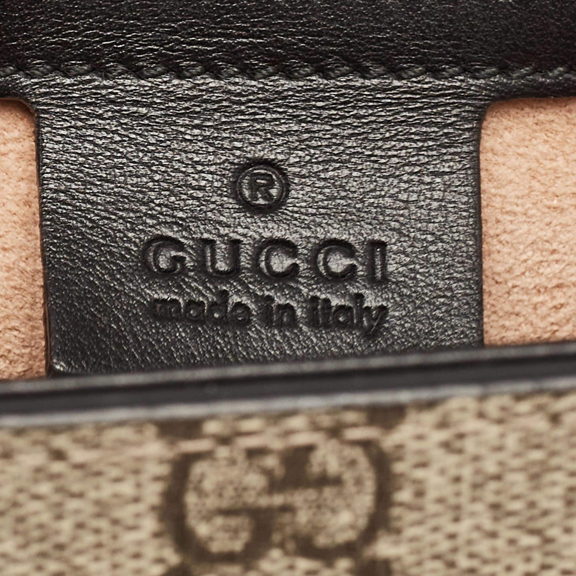Gucci Tricolor GG Supreme Canvas and Leather Medium Padlock Shoulder Bag 9