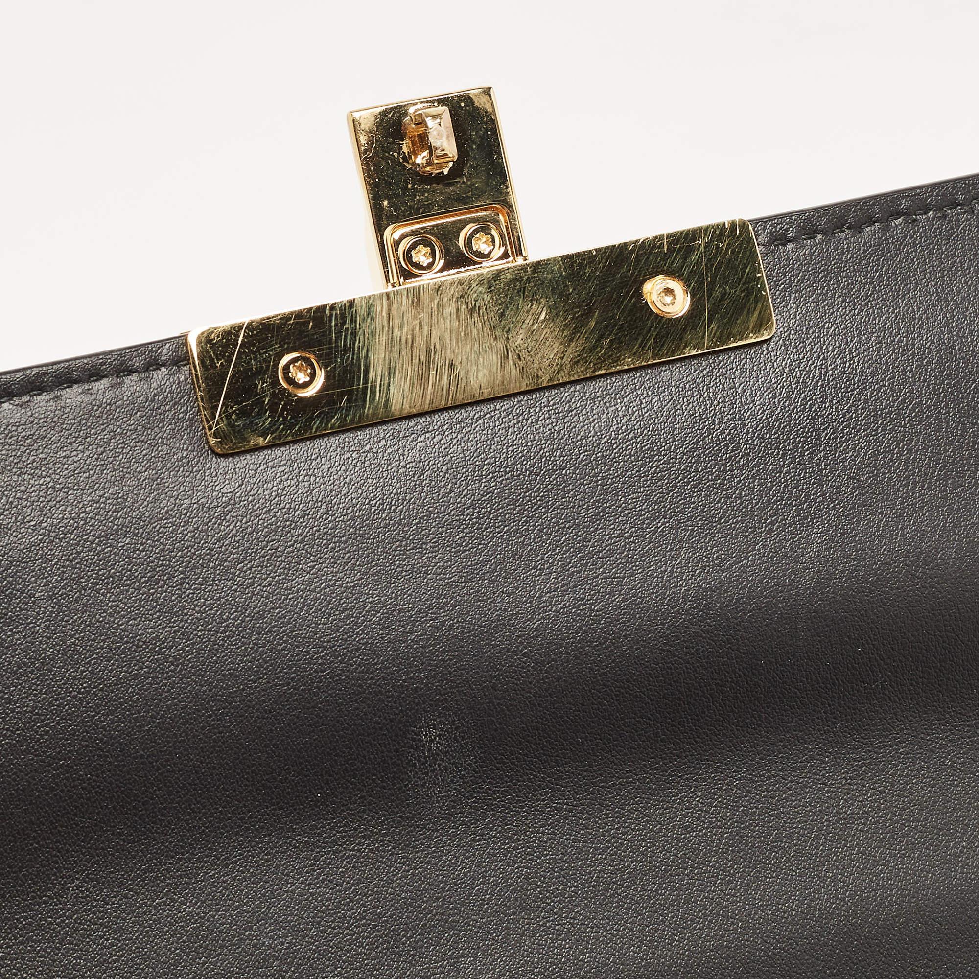 Gucci Tricolor GG Supreme Canvas and Leather Medium Padlock Shoulder Bag 11