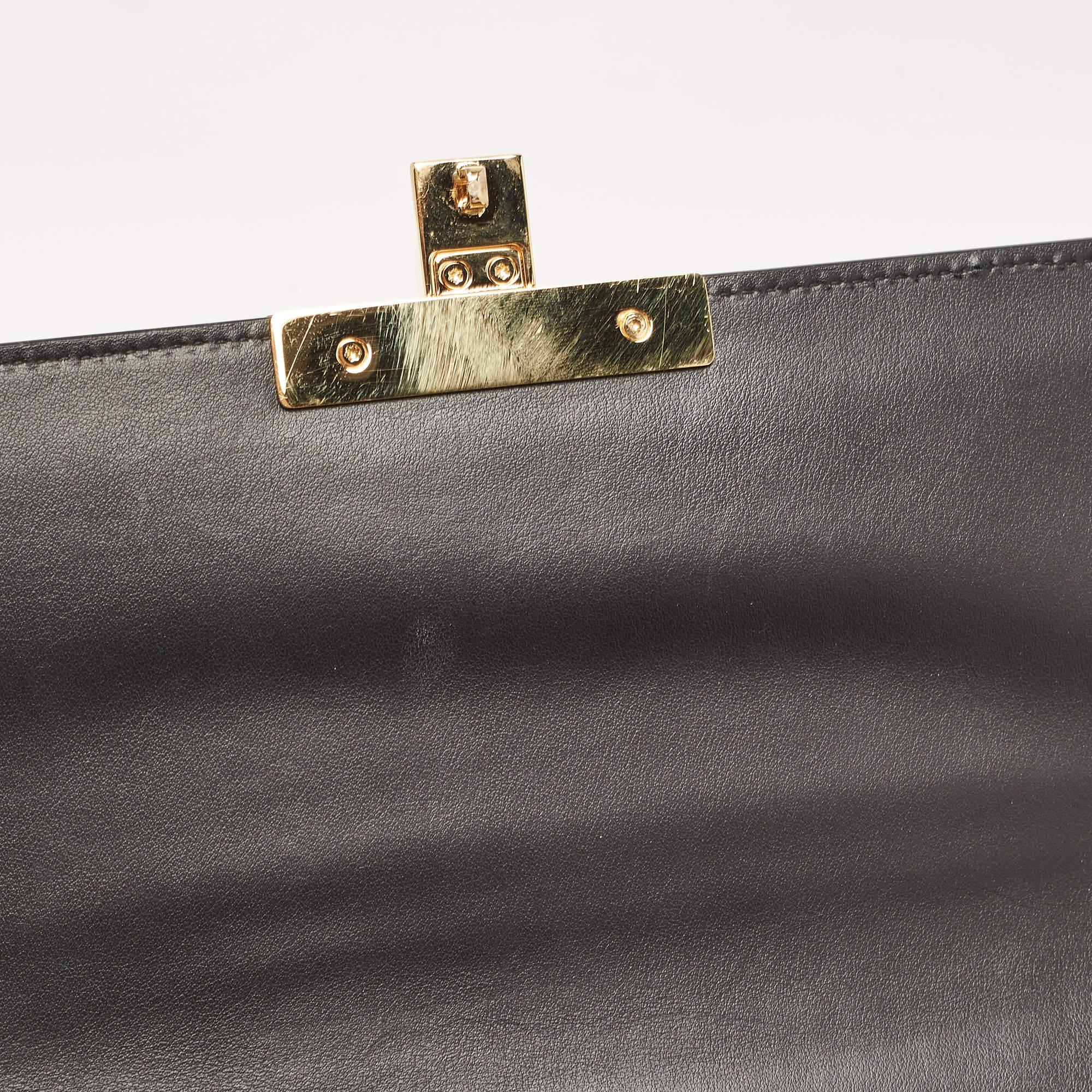 Gucci Tricolor GG Supreme Canvas and Leather Medium Padlock Shoulder Bag 12