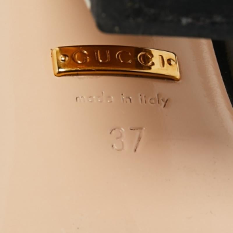 Escarpins Nimue en cuir tricolore et peau de serpent Gucci Taille 37 en vente 2