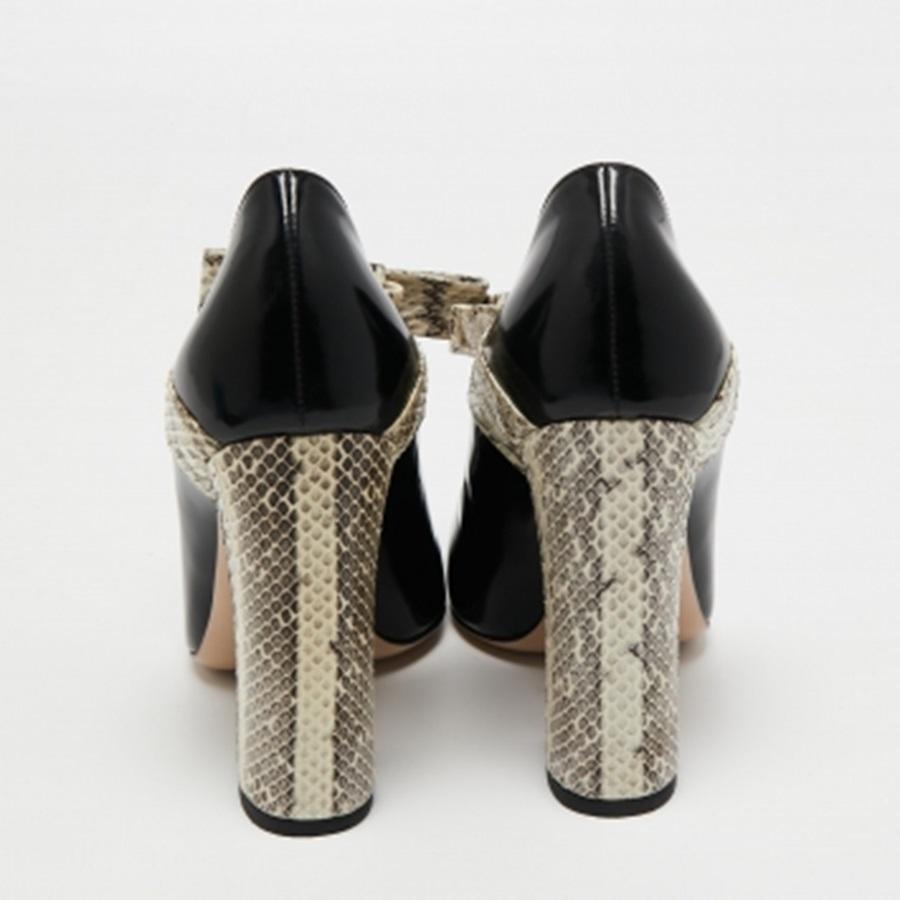 Gucci Pumps Nimue in pelle tricolore e serpente misura 37 in vendita 3