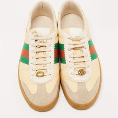 Gucci Tricolor Leather and Suede G74 Sneakers Size 46
