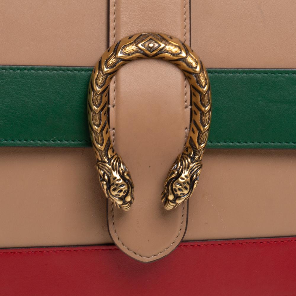 Gucci Tricolor Leather Medium Dionysus Bamboo Top Handle Bag 2