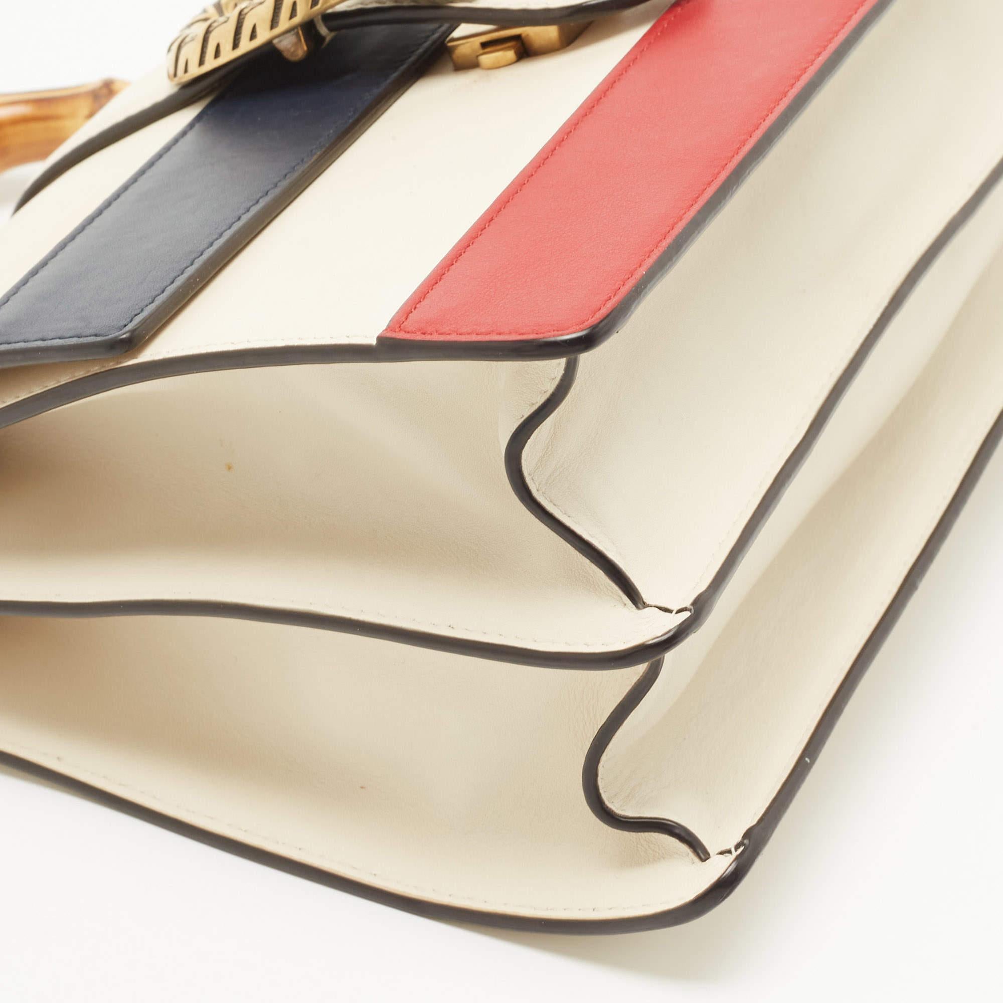 Gucci Tricolor Leather Medium Dionysus Bamboo Top Handle Bag 10