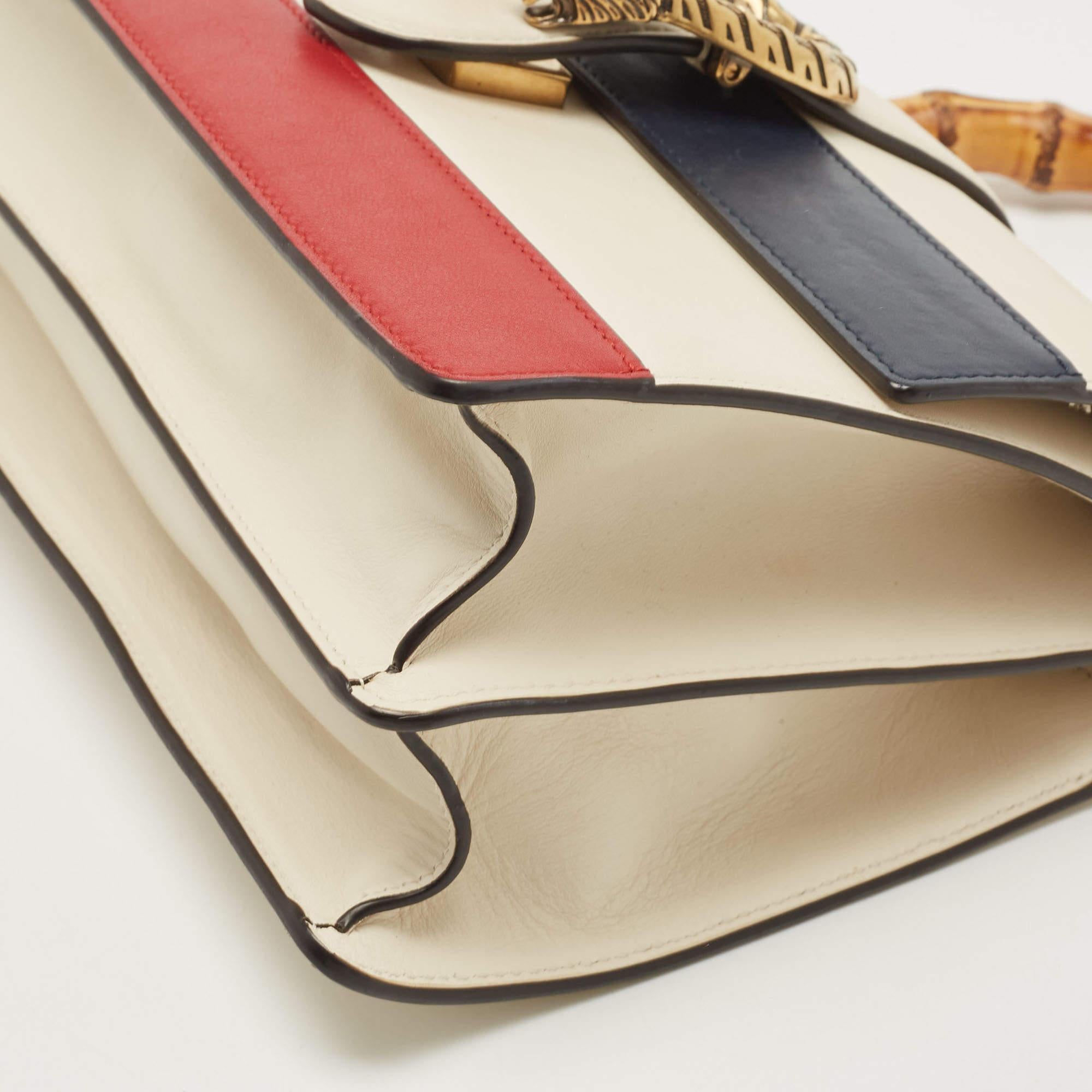 Gucci Tricolor Leather Medium Dionysus Bamboo Top Handle Bag 11