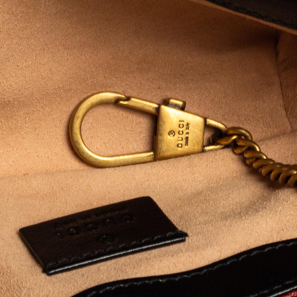 Women's Gucci Tricolor Matelassé Leather Super Mini GG Marmont Torchon Crossbody Bag