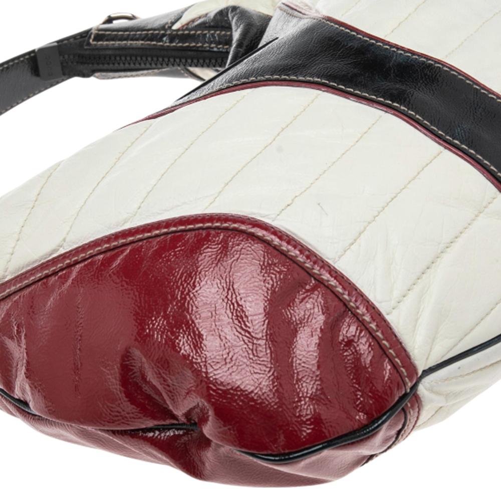 Gucci Tricolor Patent Leather and Leather Medium Snow Glam Hobo 3