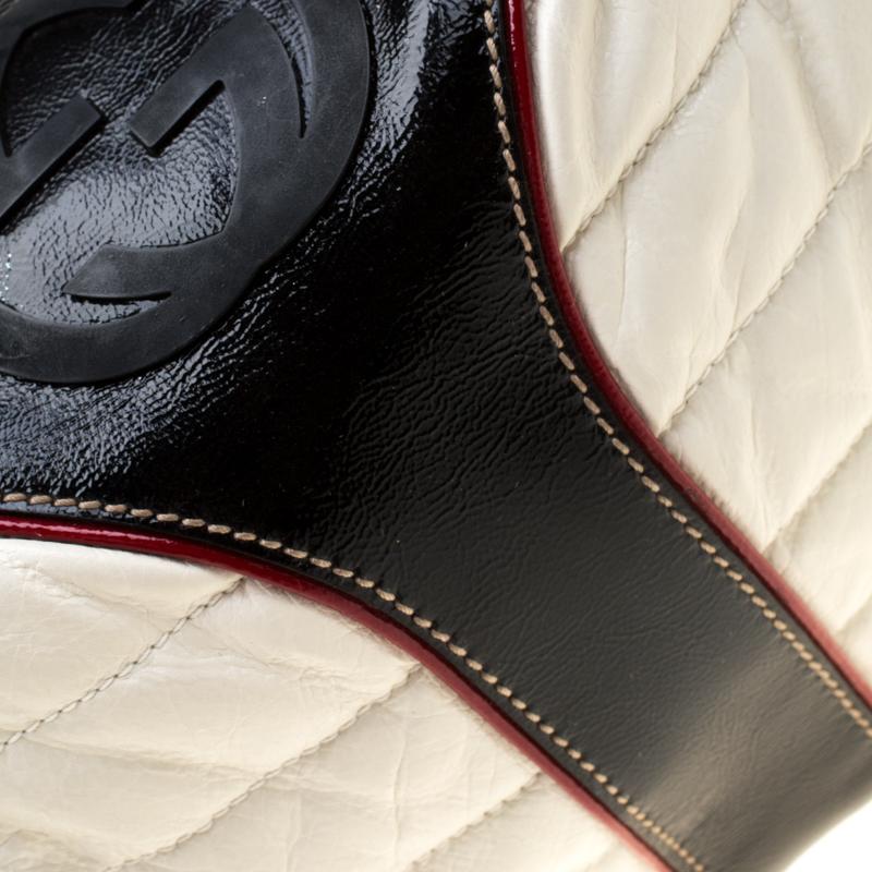 Gucci Tricolor Patent Leather Medium Snow Glam Hobo 2