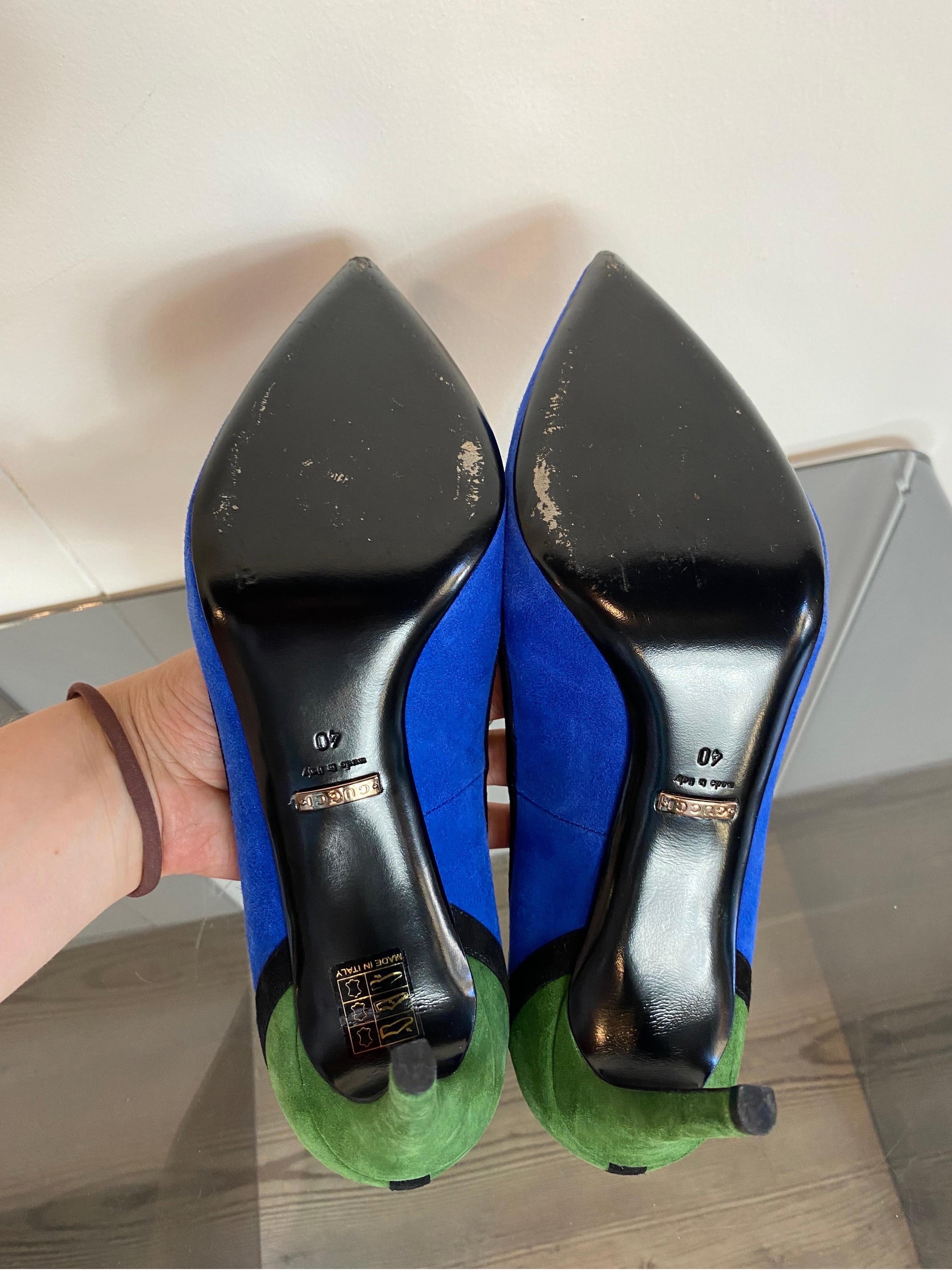 Gucci tricolor Pumps décolleté in suede 1