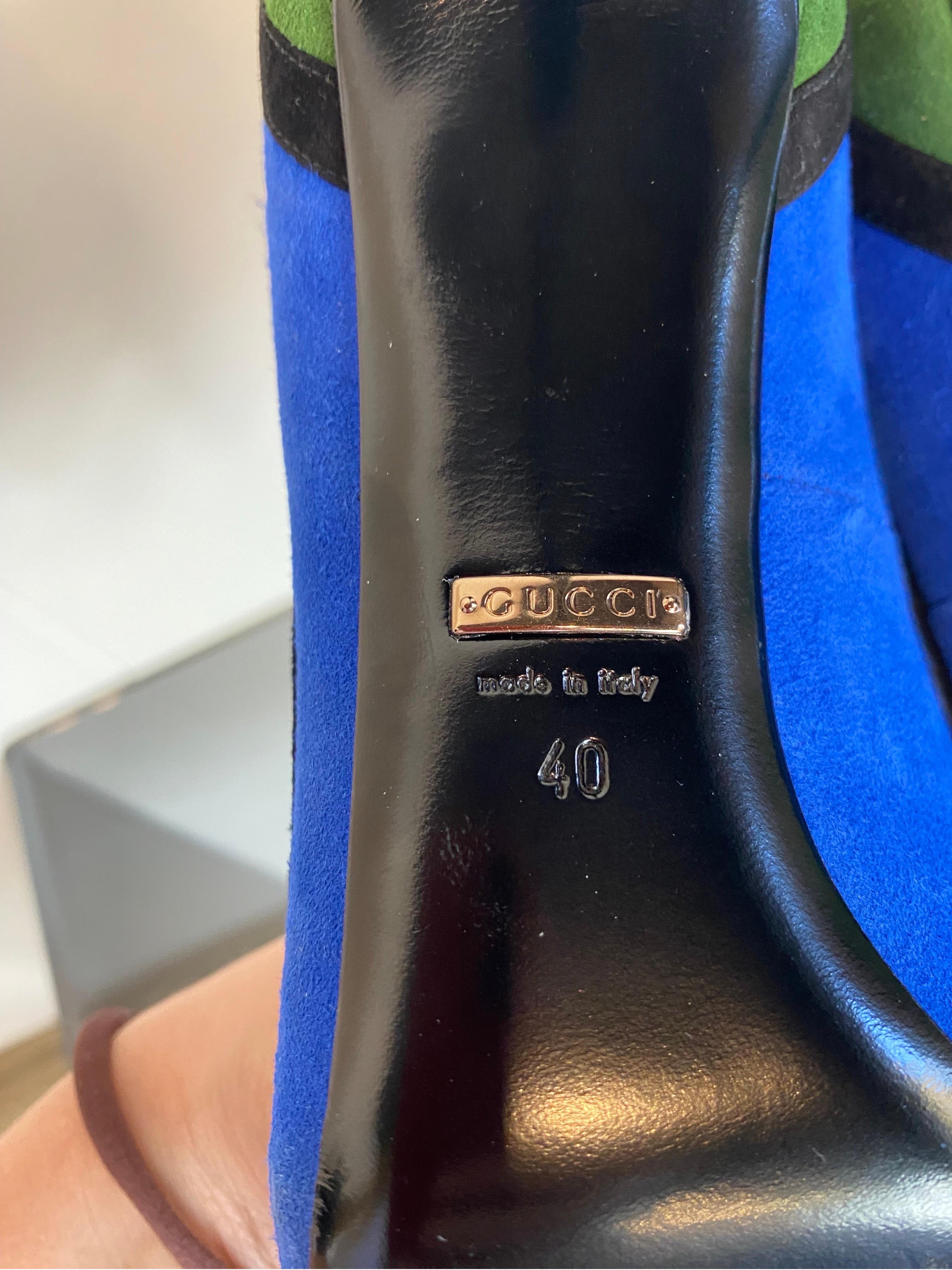 Gucci tricolor Pumps décolleté in suede 2