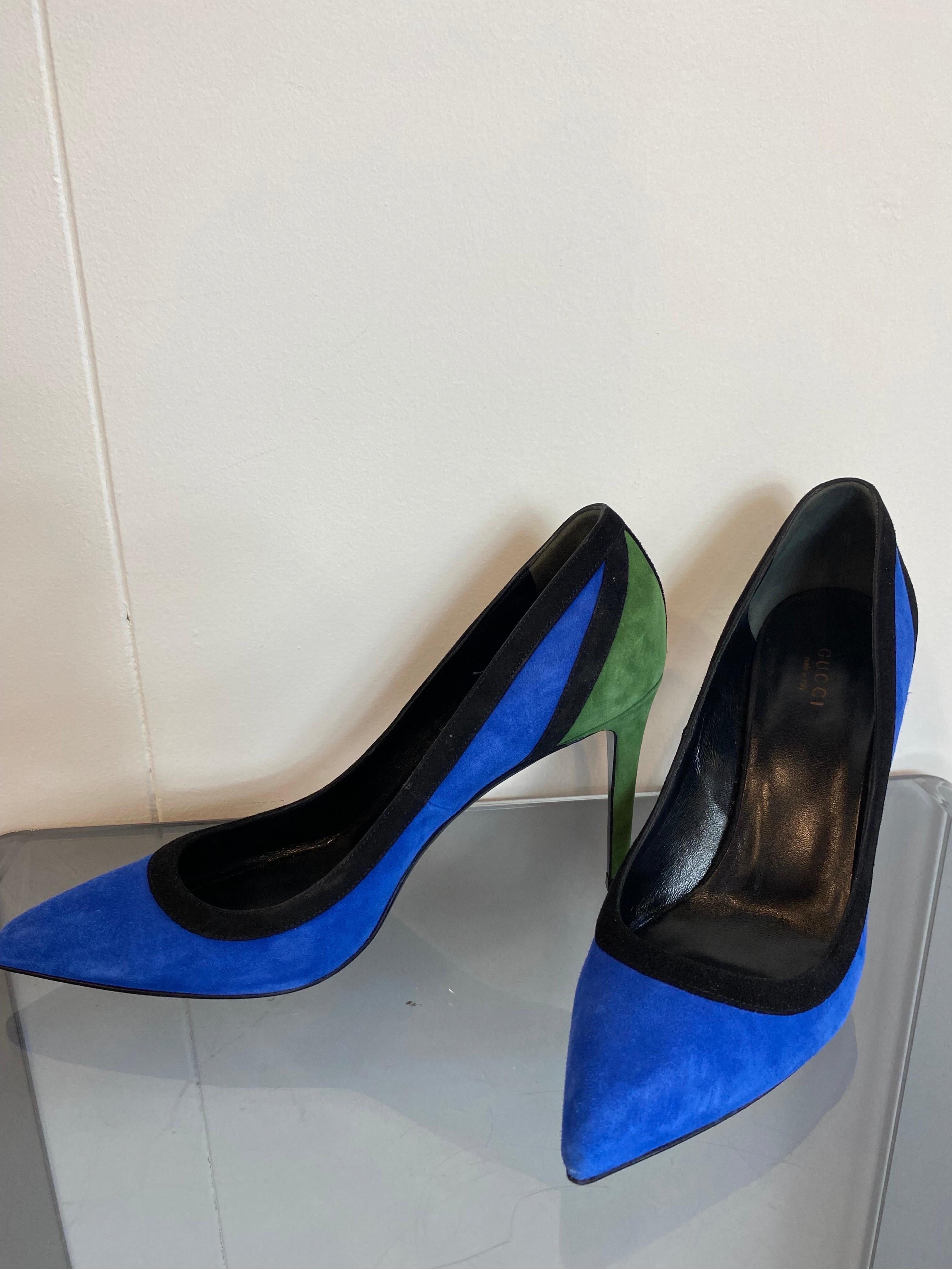 Gucci tricolor Pumps décolleté in suede 3