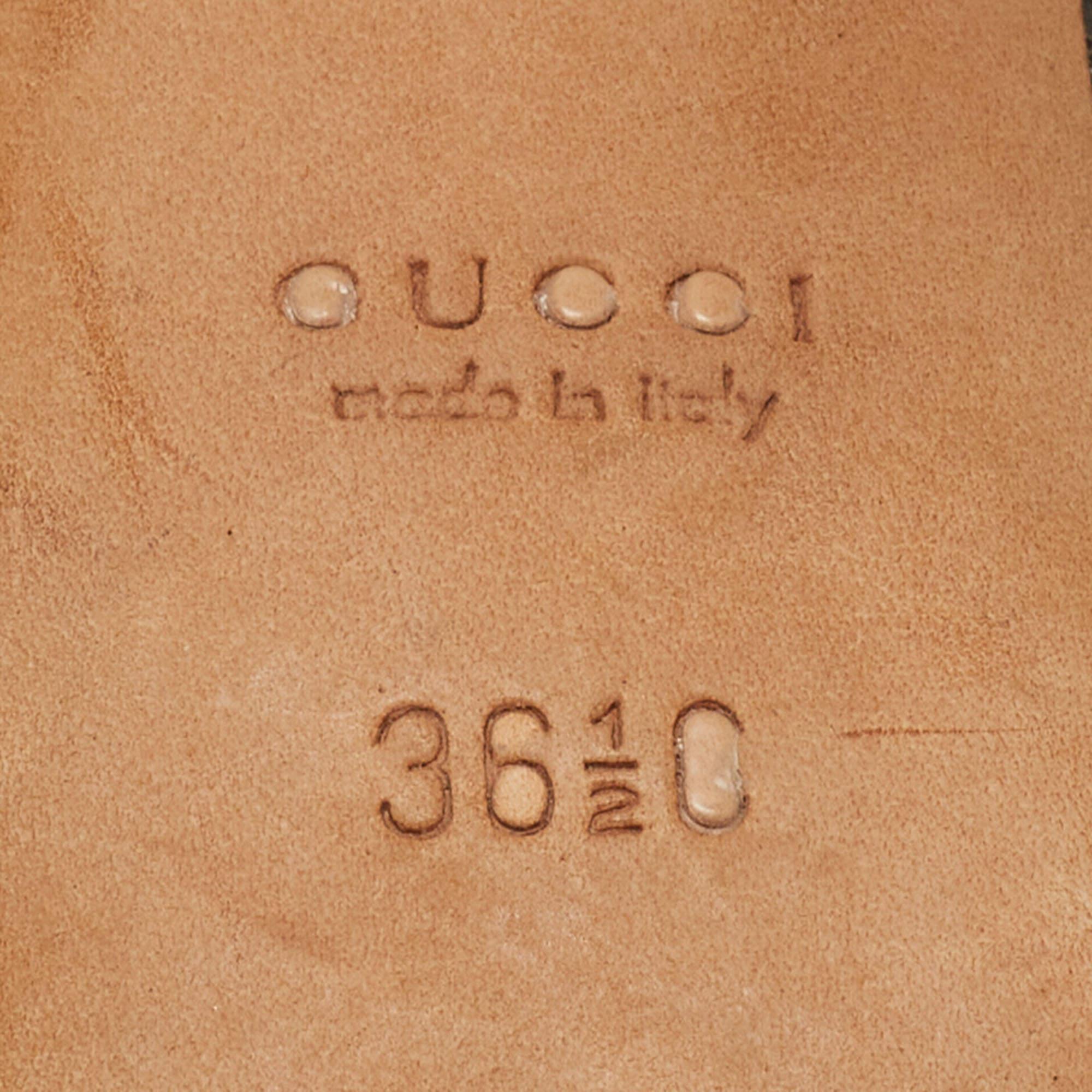 Gucci Tricolor Python, Crocodile and Lizard Platform Pumps Size 36.5 For Sale 4