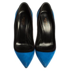 Gucci Tricolor Suede Pointed Toe Pumps Size 37