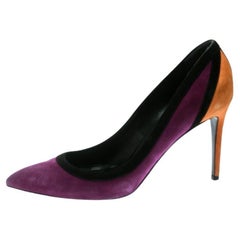 Gucci Tricolor Suede Pointed Toe Pumps Size 40