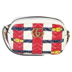 Gucci Trompe L'Oeil Print Calfskin Matelasse Small GG Marmont Camera Bag