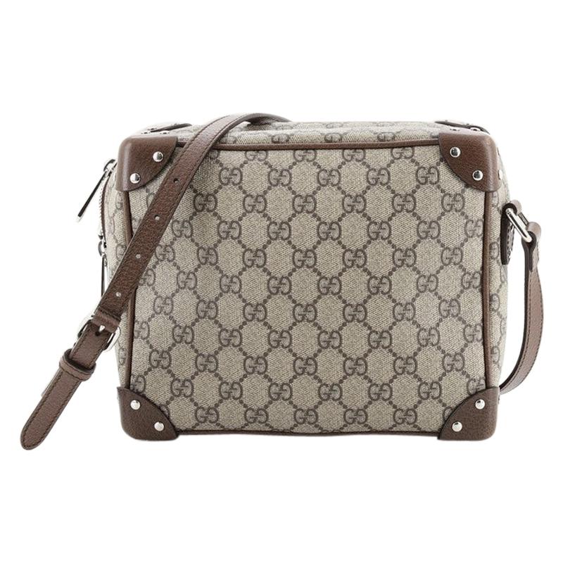Gucci Trunk Shoulder Bag GG Coated Canvas with Studded Leather at 1stDibs |  gucci trunk bag, gucci soft trunk, gucci trunk purse