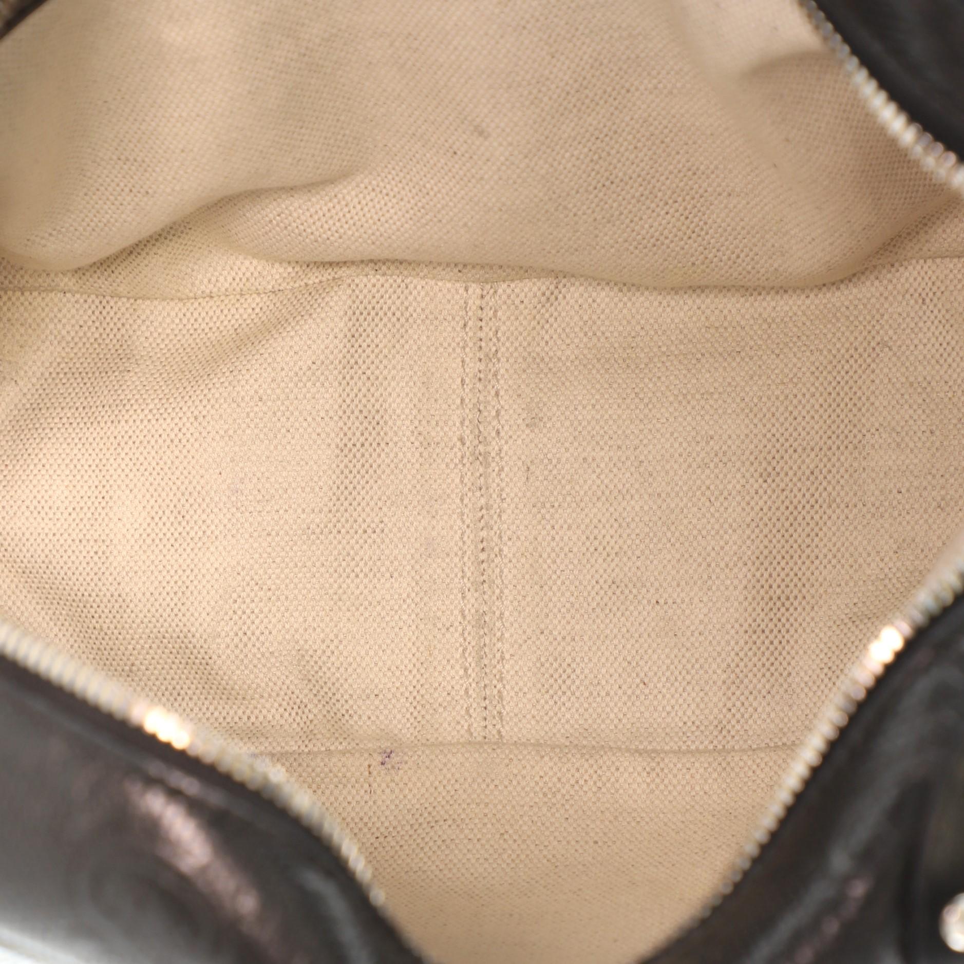 Black Gucci Trunk Shoulder Bag GG Embossed Leather