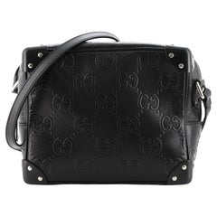 Gucci Trunk Shoulder Bag GG Embossed Leather