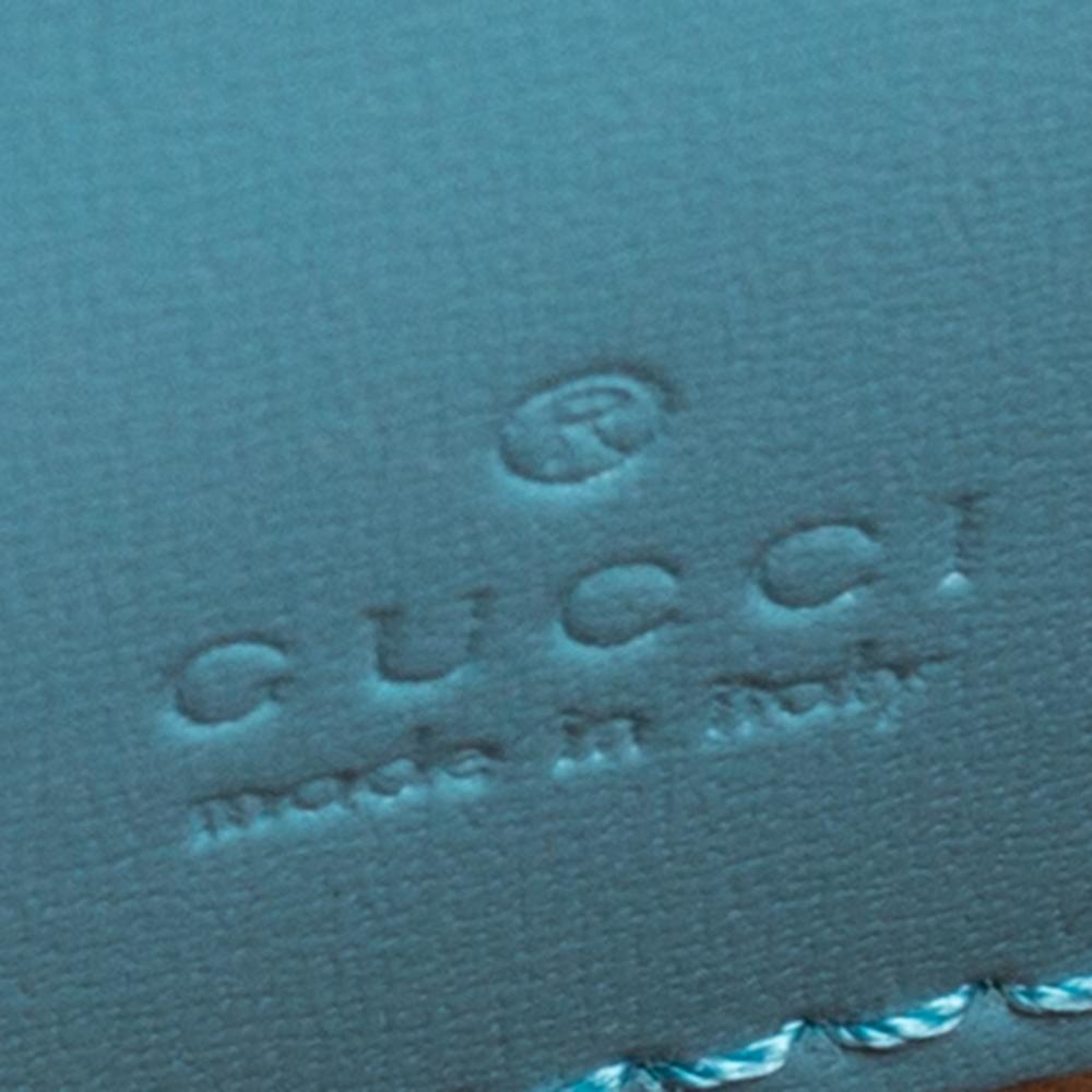 Gucci Turquoise Leather Mini 1961 Jackie Hobo 5