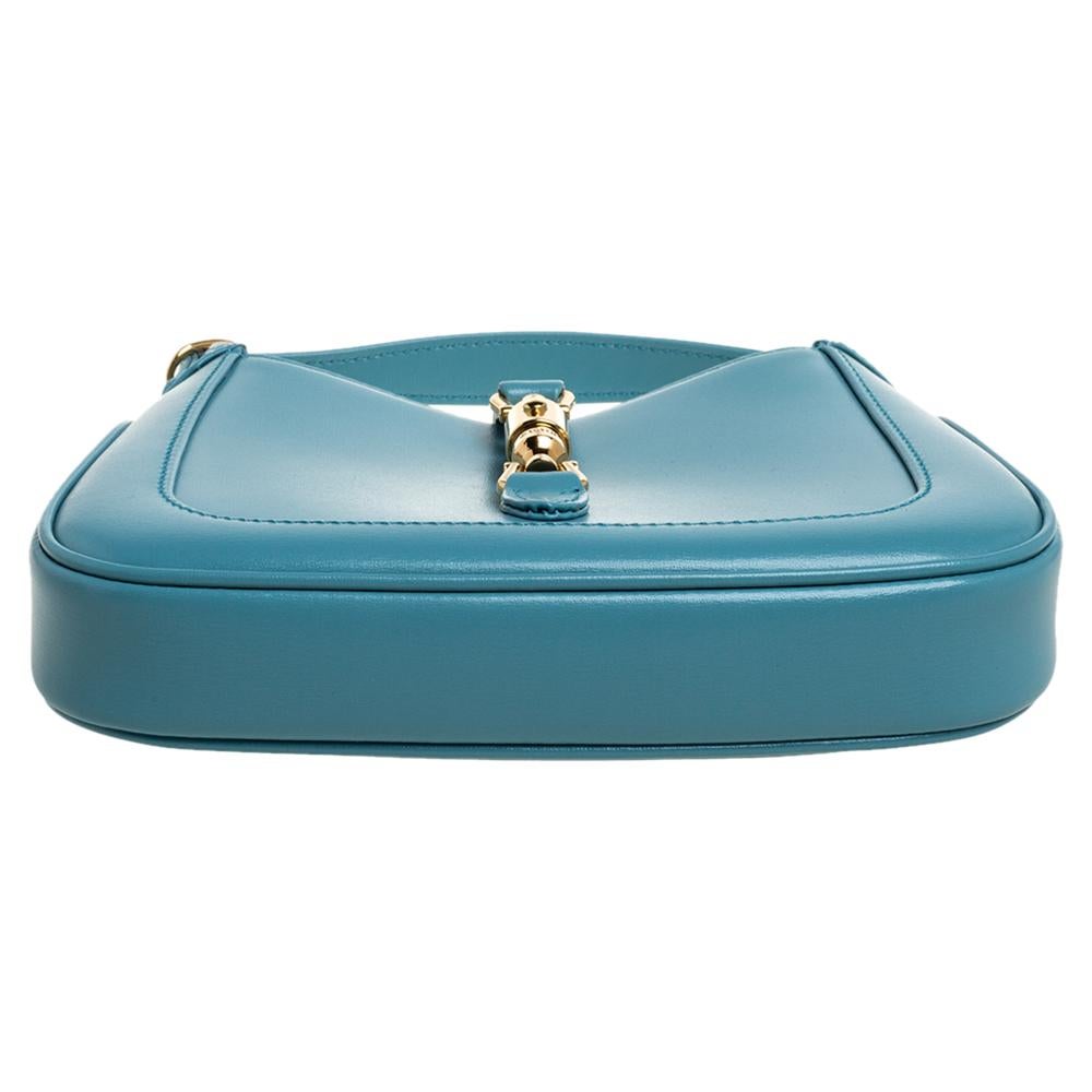 Women's Gucci Turquoise Leather Mini 1961 Jackie Hobo