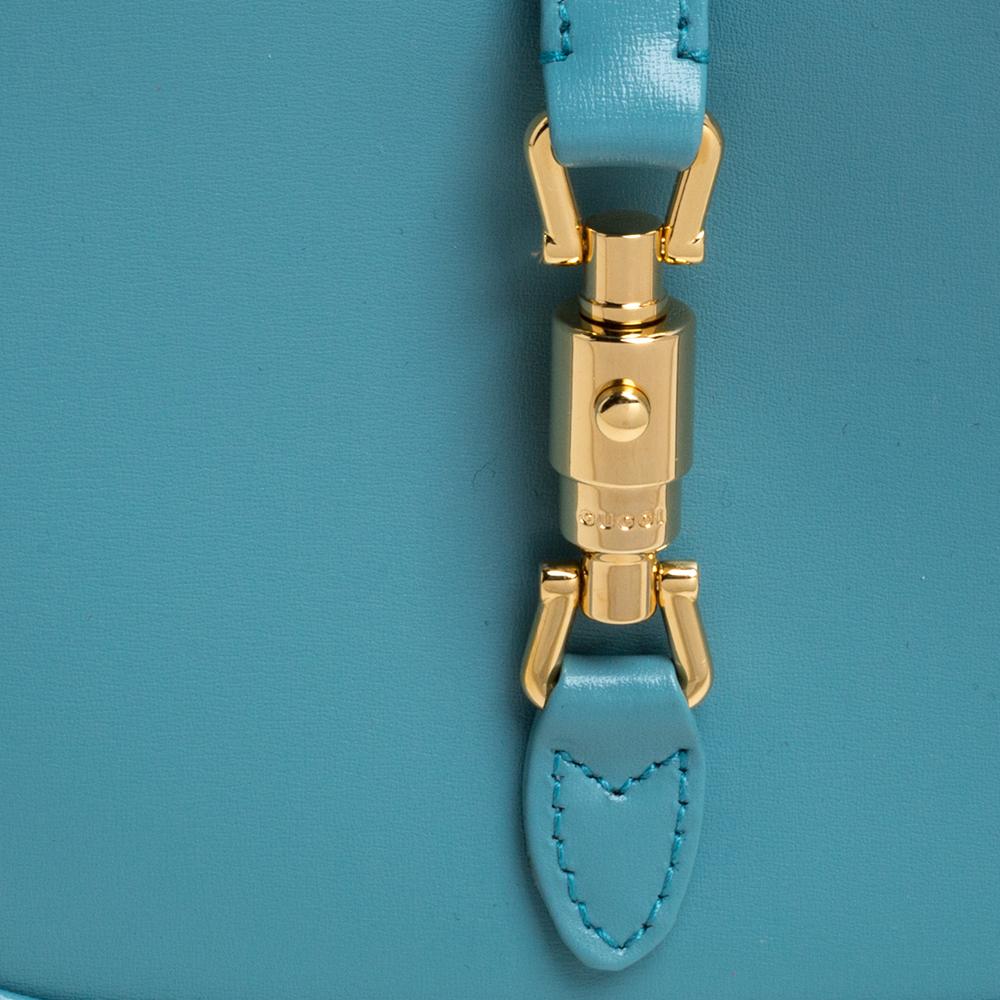 Gucci Turquoise Leather Mini 1961 Jackie Hobo 1