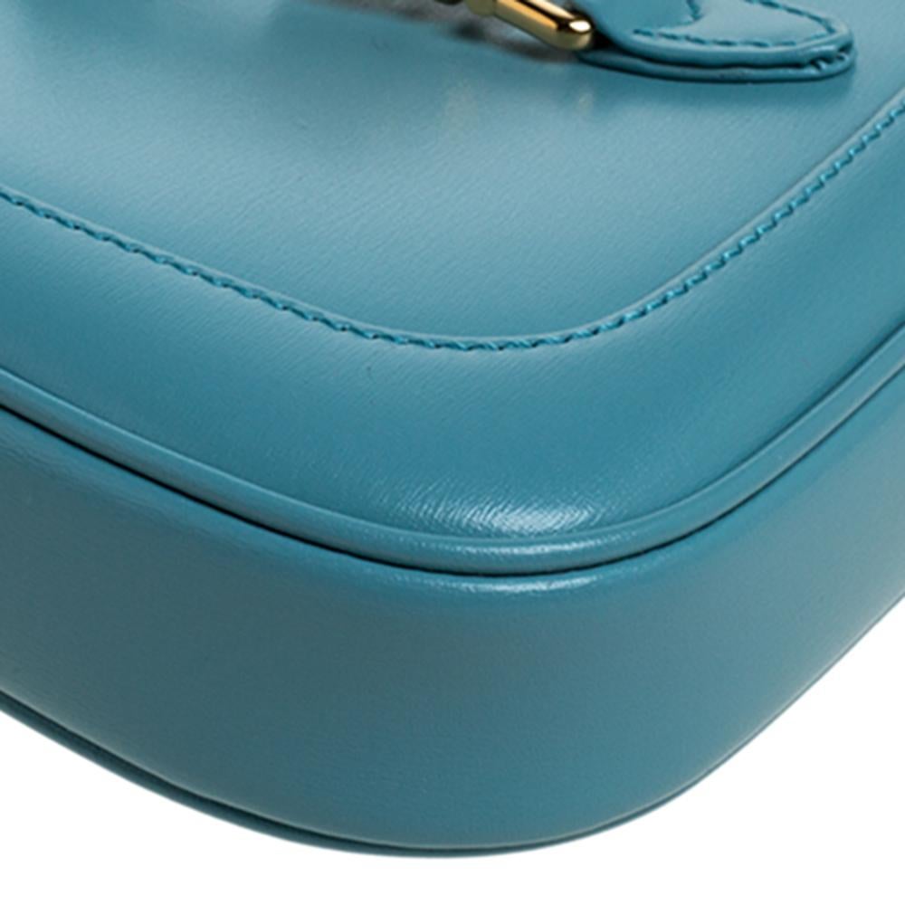 Gucci Turquoise Leather Mini 1961 Jackie Hobo 2