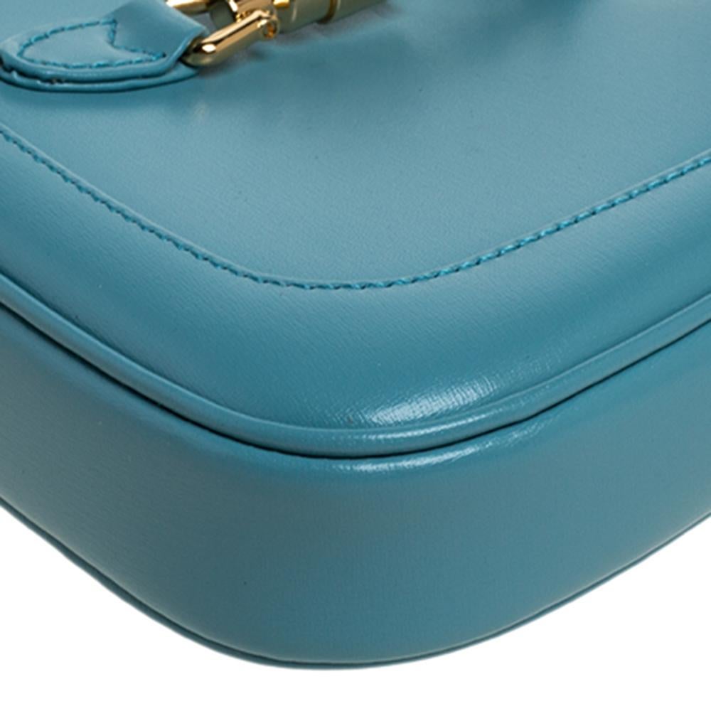 Gucci Turquoise Leather Mini 1961 Jackie Hobo 3