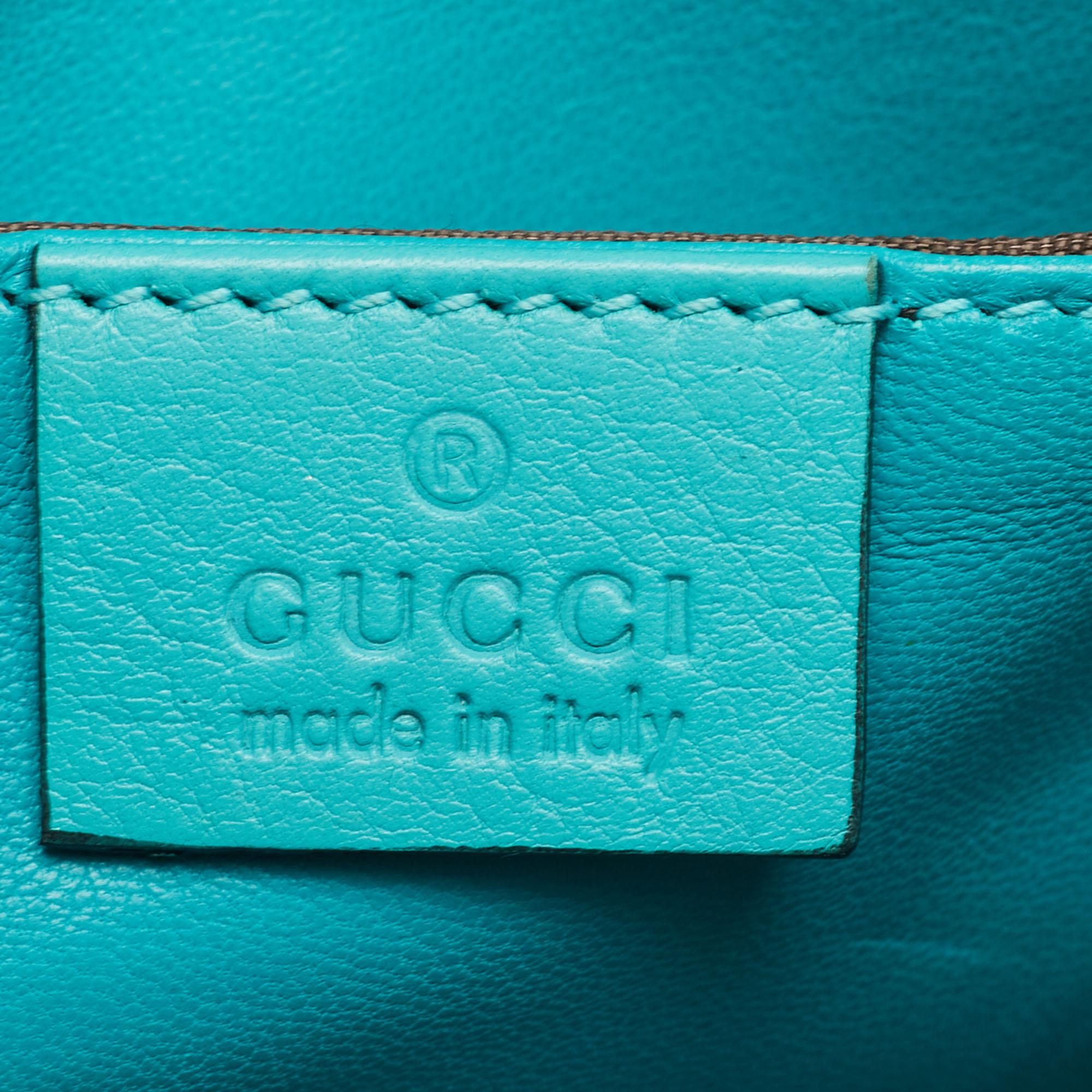 Gucci Turquoise Leather Small Emily Shoulder Bag 8
