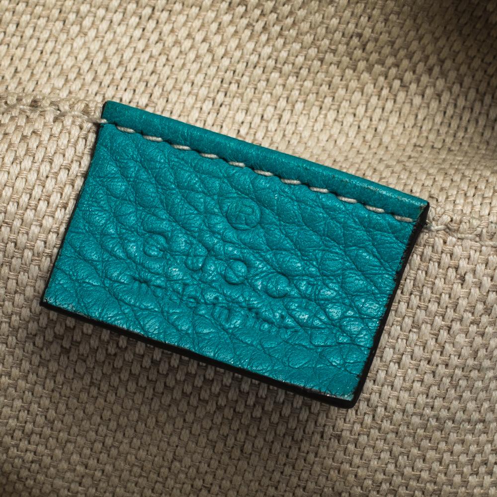 Women's Gucci Turquoise Leather Soho Disco Crossbody Bag