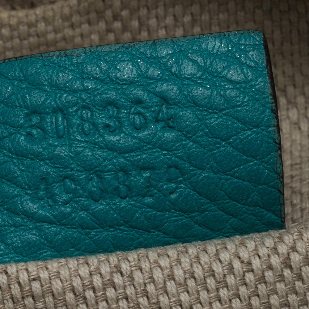 Gucci Turquoise Leather Soho Disco Crossbody Bag 1