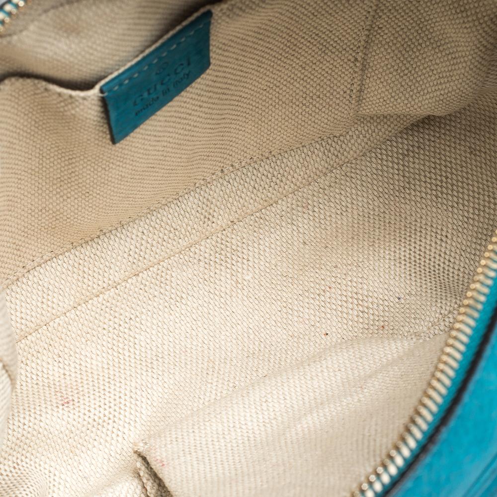Gucci Turquoise Nubuck Leather Soho Disco Shoudler Bag 2