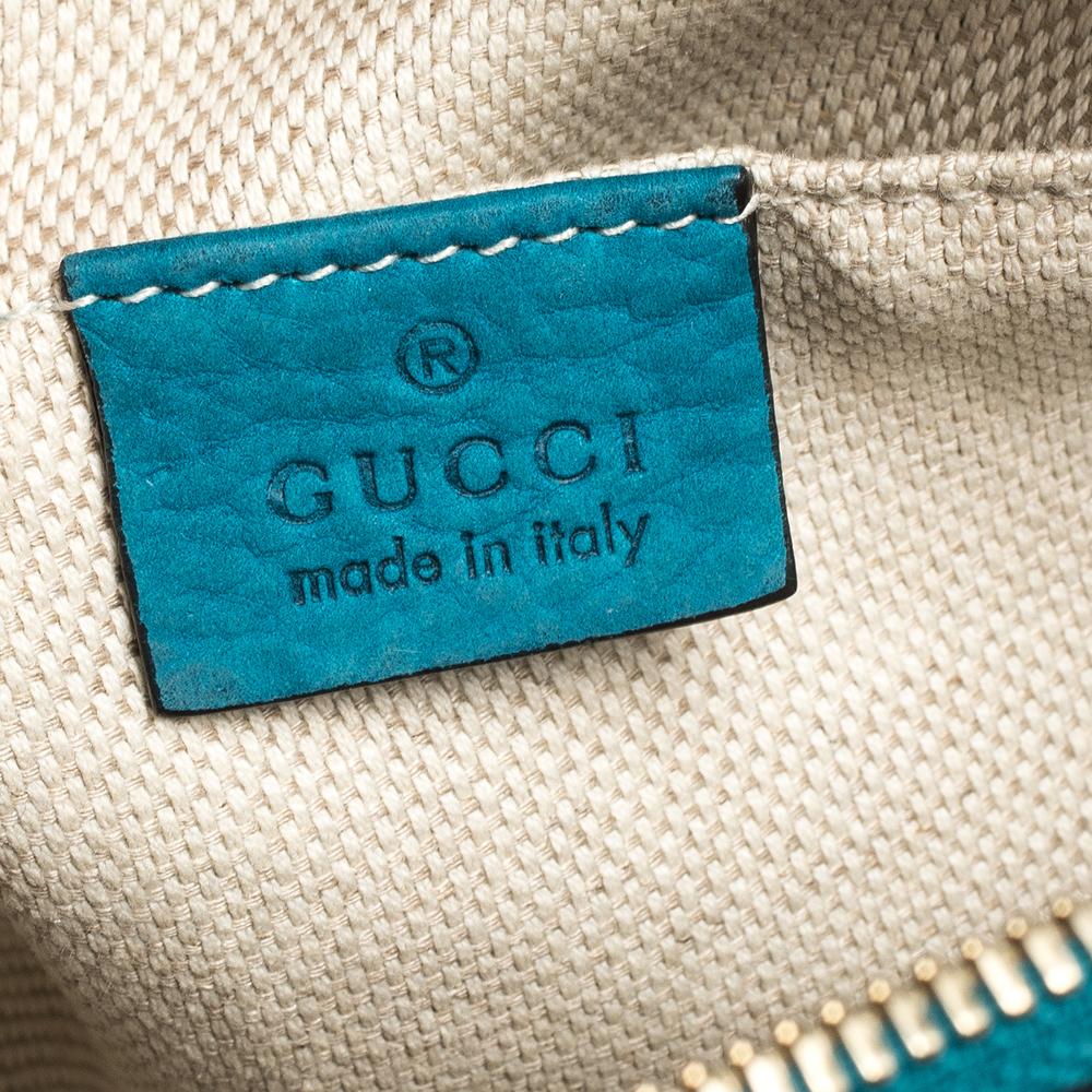 Gucci Turquoise Nubuck Leather Soho Disco Shoudler Bag 3