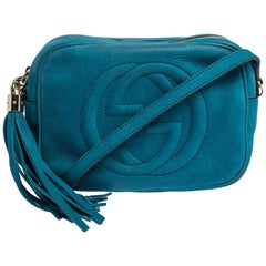 Gucci Turquoise Nubuck Leather Soho Disco Shoudler Bag