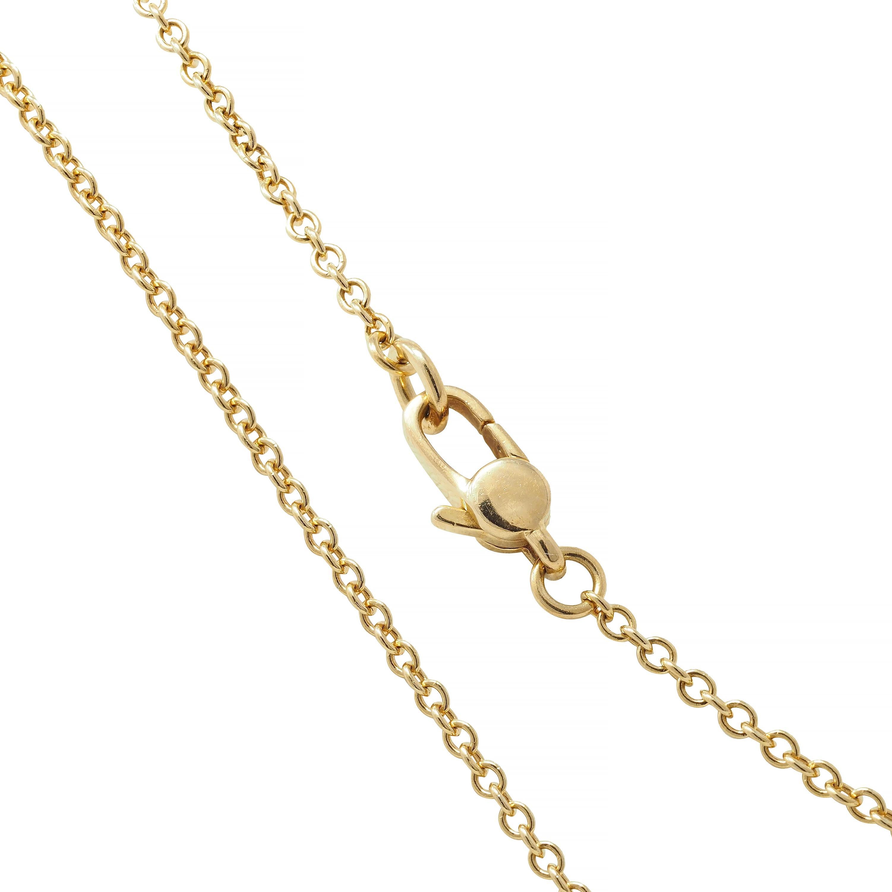 Gucci Turquoise Pearl Diamond Platinum 18K Gold Horsebit Bee Pendant Necklace For Sale 3