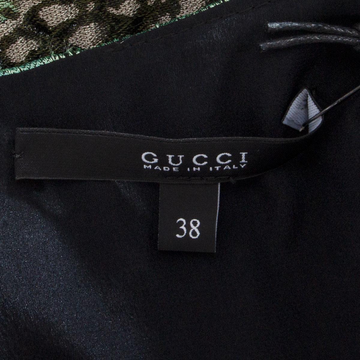 Women's GUCCI turquoise SNAKE JACQUARD SLEEVELESS SHIFT Dress 38 XS For Sale