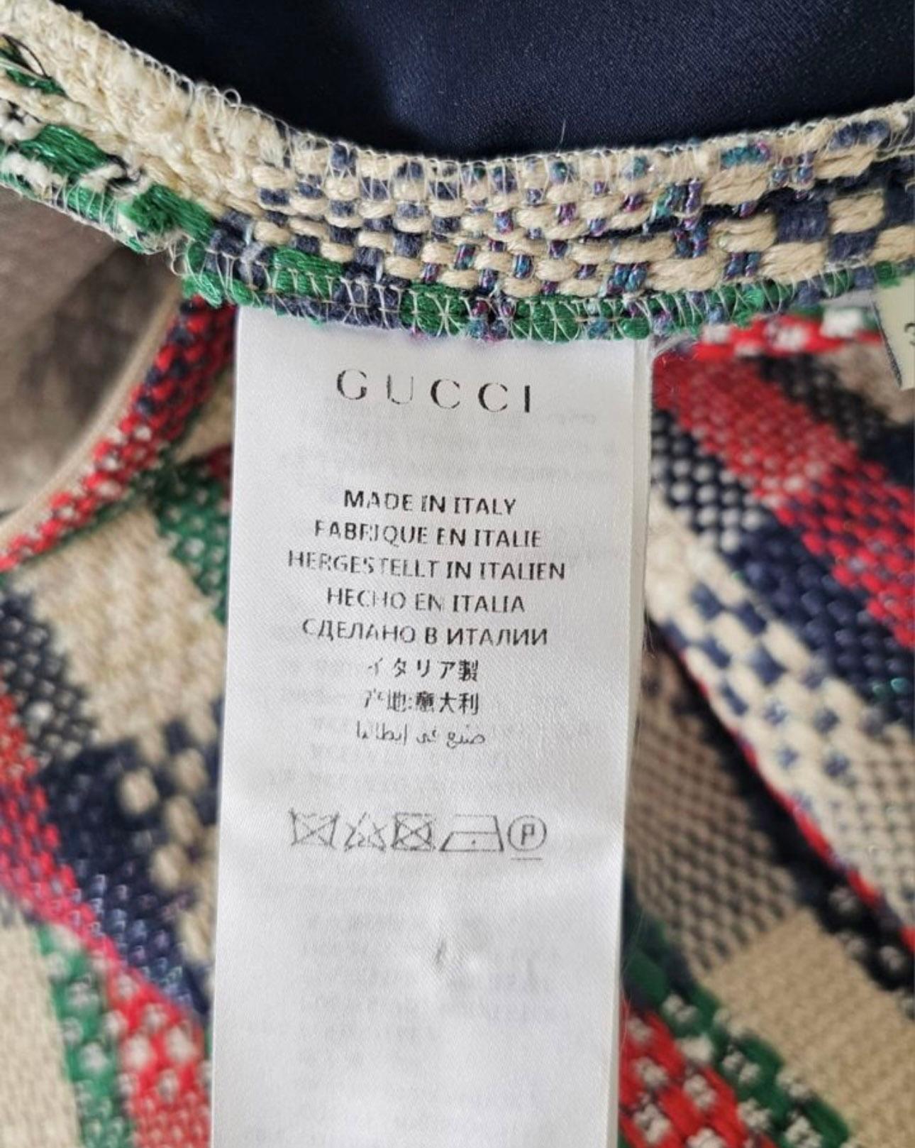 Gucci Tweed Culotte Trousers in Iconic Tricolour  For Sale 3