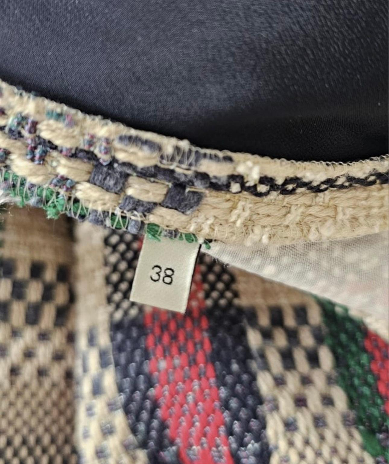 Gucci Tweed Culotte Trousers in Iconic Tricolour 3