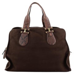 Gucci Twice Satchel Nubuck with Python