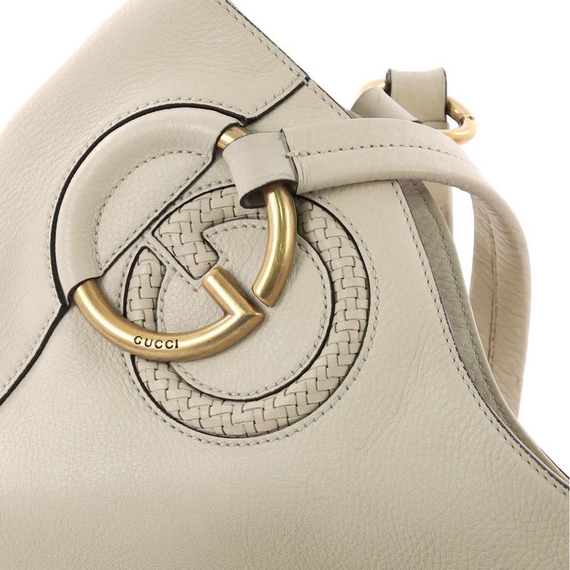 Gucci Twill Shoulder Bag Leather 4