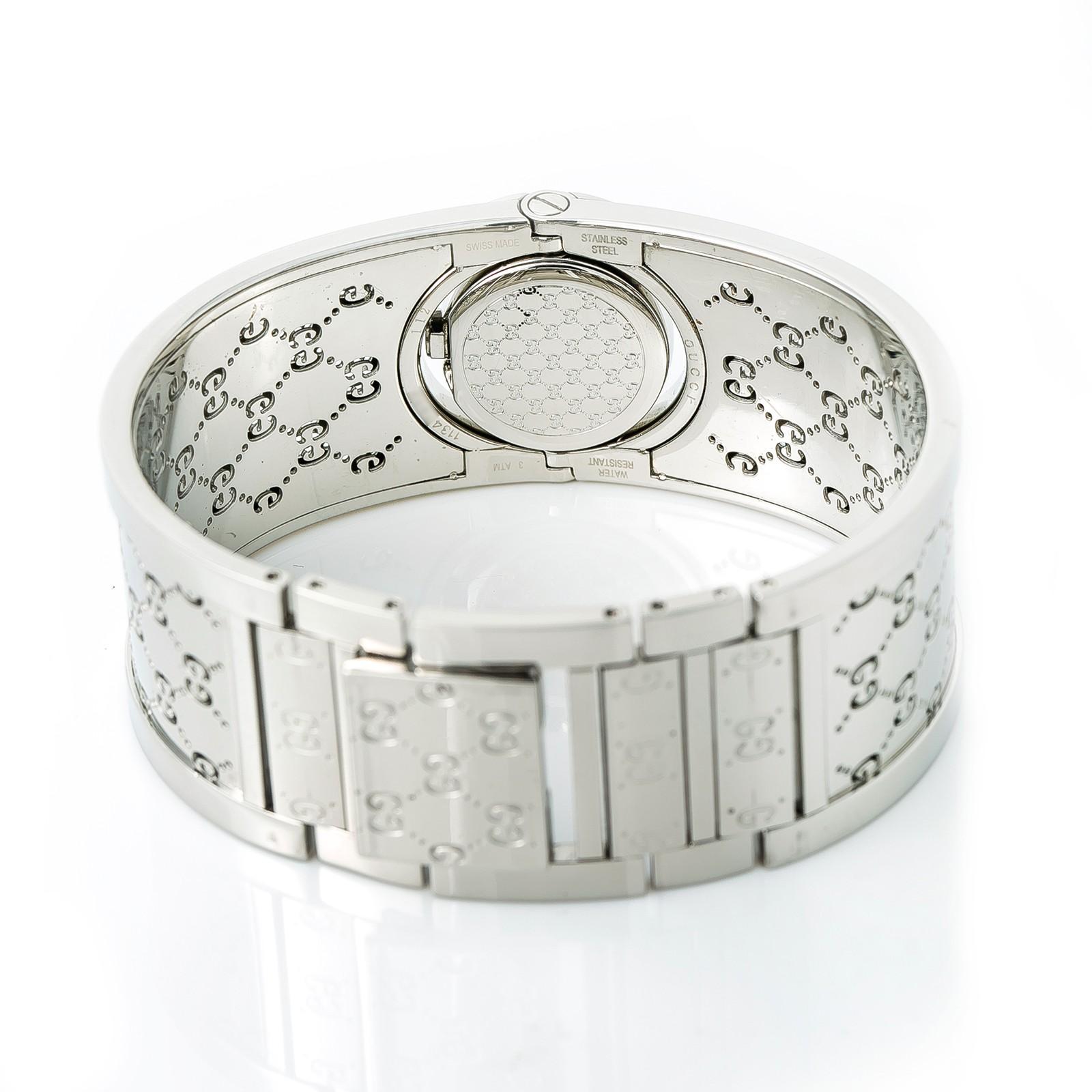 Gucci Twirl 112 With 6 mm Band, Stainless-Steel Bezel & Bronze Dial In Excellent Condition In Miami, FL