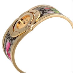 Gucci Twirl Bloom Gold Twirling Dial Watch YA112443