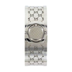 Gucci Twirl Diamond Bezel Bangle Stainless Steel Watch