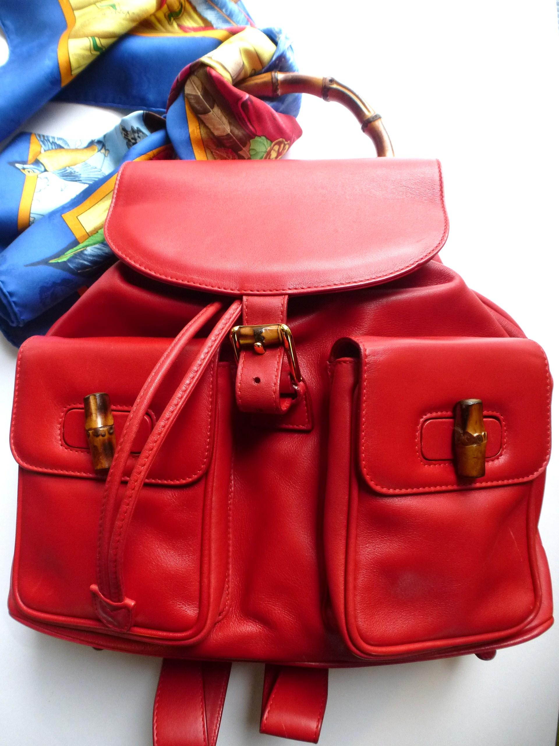 gucci bamboo backpack