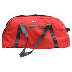 Gucci (Ultra Rare) Bicolor Technical Duffle 867161 Red Nylon Weekend/Travel Bag