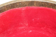 Gucci Ultra Rare Brown Leder Web Round Box Case Jar Boite 71g411s