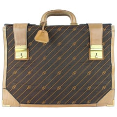 Gucci (Ultra Rare) Monogram Luggage 4gz1126 Brown Canvas Tote